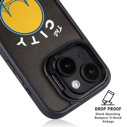 NBA Golden State Warriors Retro Palms iPhone 15 Plus Kickstand Case