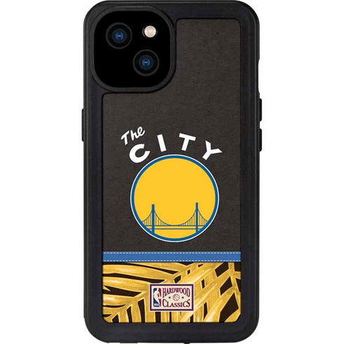 NBA Golden State Warriors Retro Palms iPhone 15 Plus Waterproof Case