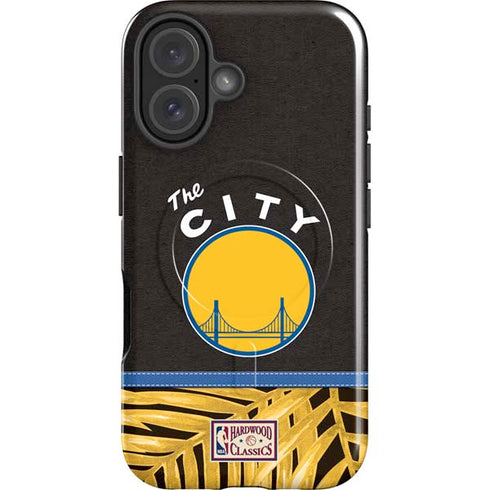 NBA Golden State Warriors Retro Palms iPhone 16 Magsafe Impact Case