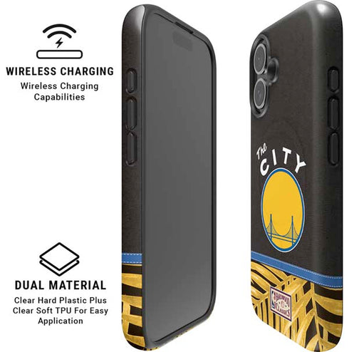 NBA Golden State Warriors Retro Palms iPhone 16 Magsafe Impact Case