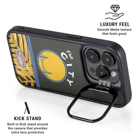 NBA Golden State Warriors Retro Palms iPhone 16 Pro Kickstand Case
