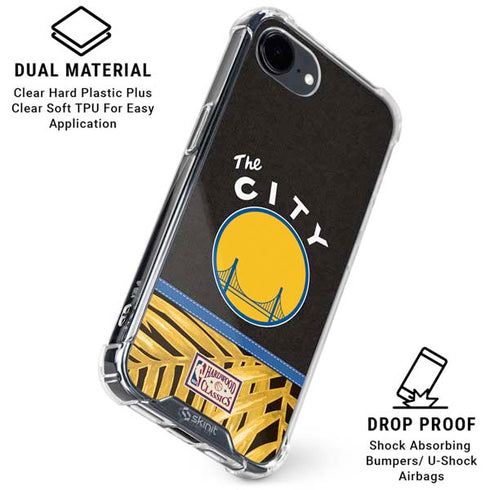 NBA Golden State Warriors Retro Palms iPhone 16e Clear Case