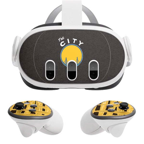 NBA Golden State Warriors Retro Palms Meta Quest 3 Skin