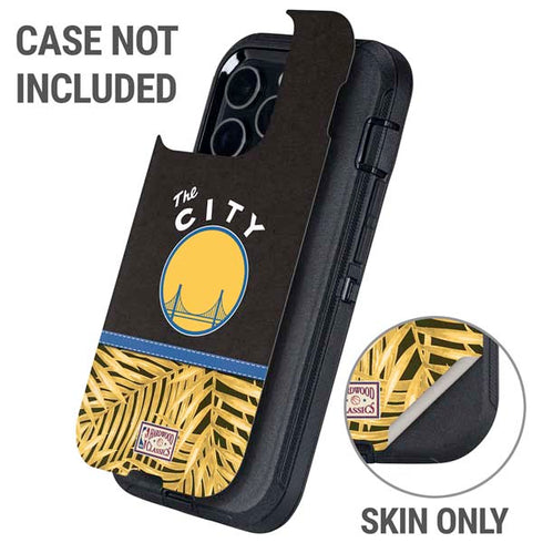 NBA Golden State Warriors Retro Palms Otterbox Defender iPhone Skin