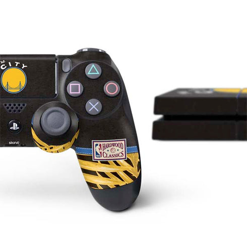 NBA Golden State Warriors Retro Palms PS4 Console and Controller Bundle Skin