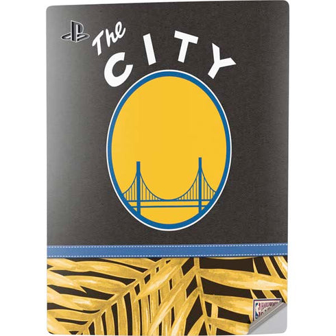 NBA Golden State Warriors Retro Palms PS5 Digital Edition Console Skin
