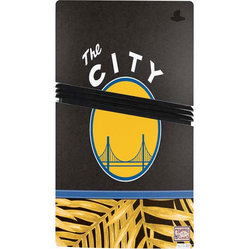 NBA Golden State Warriors Retro Palms PS5 Pro Console Skin