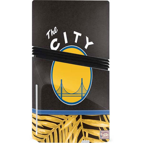 NBA Golden State Warriors Retro Palms PS5 Pro Disk Console Skin