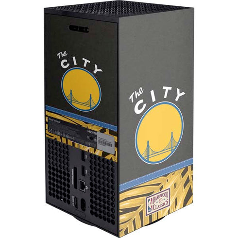 NBA Golden State Warriors Retro Palms XBox Series X Digital Edition Console Skin
