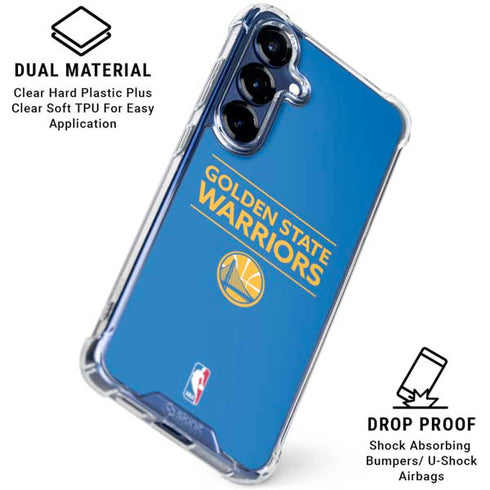 NBA Golden State Warriors Standard - Blue Galaxy S25 Plus Clear Case