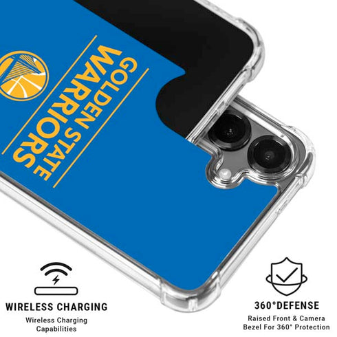 NBA Golden State Warriors Standard - Blue Galaxy S26 Clear Case