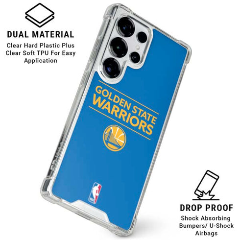 NBA Golden State Warriors Standard - Blue Galaxy S26 Ultra Clear Case