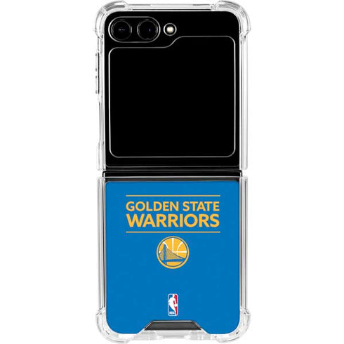 NBA Golden State Warriors Standard - Blue Galaxy Z Flip6 Clear Case