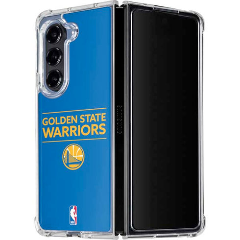NBA Golden State Warriors Standard - Blue Galaxy Z Fold5 5G Clear Case