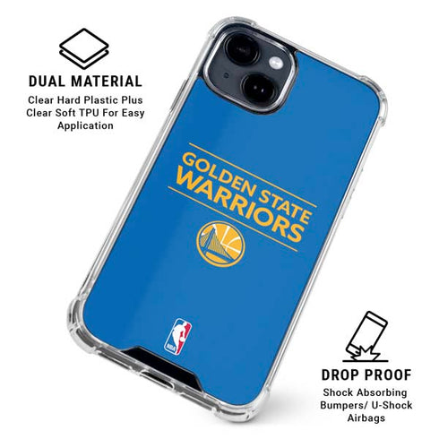 NBA Golden State Warriors Standard - Blue iPhone 15 Clear Case