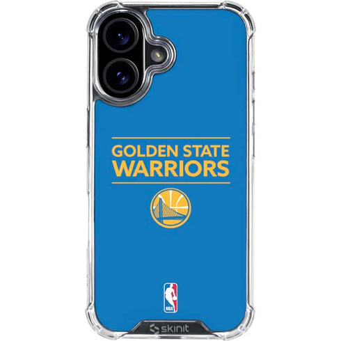NBA Golden State Warriors Standard - Blue iPhone 16 Plus Clear Case