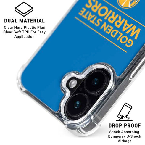 NBA Golden State Warriors Standard - Blue iPhone 16 Plus Clear Case