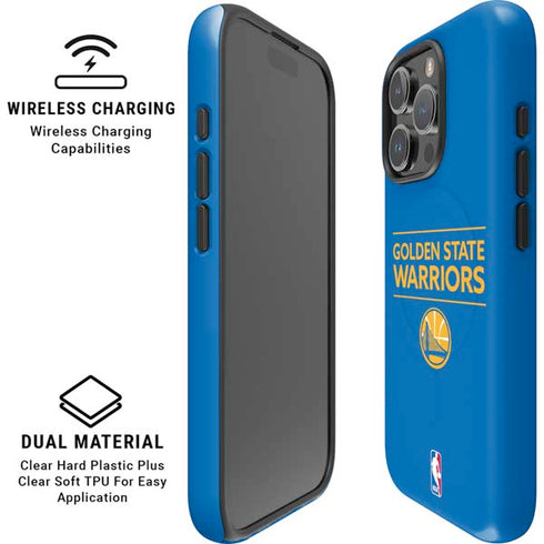 NBA Golden State Warriors Standard - Blue iPhone 16 Pro Magsafe Impact Case