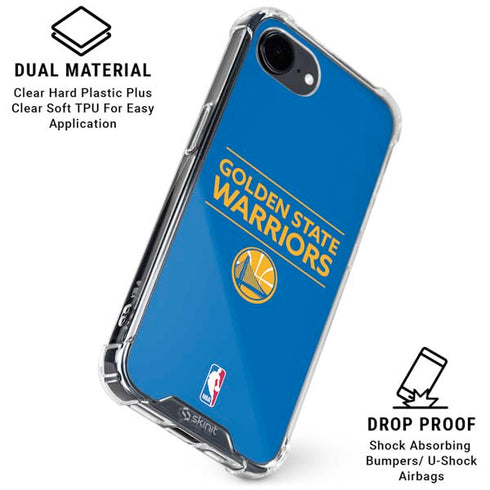NBA Golden State Warriors Standard - Blue iPhone 16e Clear Case