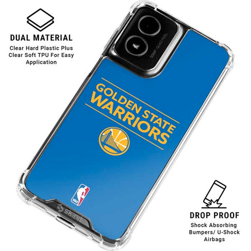NBA Golden State Warriors Standard - Blue Moto G Power 5G (2024) Clear Case