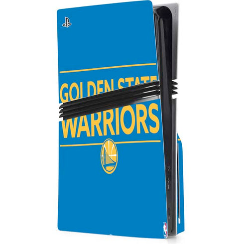NBA Golden State Warriors Standard - Blue PS5 Pro Disk Console Skin