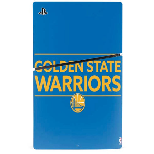 NBA Golden State Warriors Standard - Blue PS5 Slim Digital Edition Console Skin