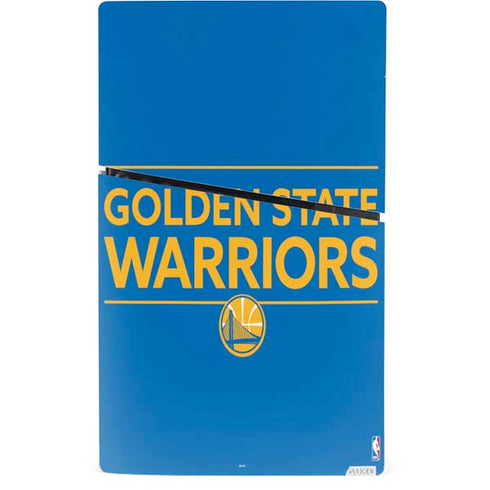 NBA Golden State Warriors Standard - Blue PS5 Slim Digital Edition Console Skin
