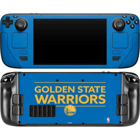 NBA Golden State Warriors Standard - Blue Steam Deck Handheld Gaming Computer OLED Skin