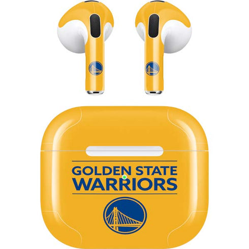 NBA Golden State Warriors Standard - Yellow Apple AirPods (3rd Gen 2021) Skin