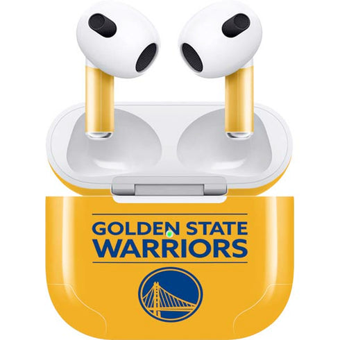 NBA Golden State Warriors Standard - Yellow Apple AirPods (3rd Gen 2021) Skin