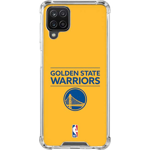 NBA Golden State Warriors Standard - Yellow Galaxy A12 Clear Case