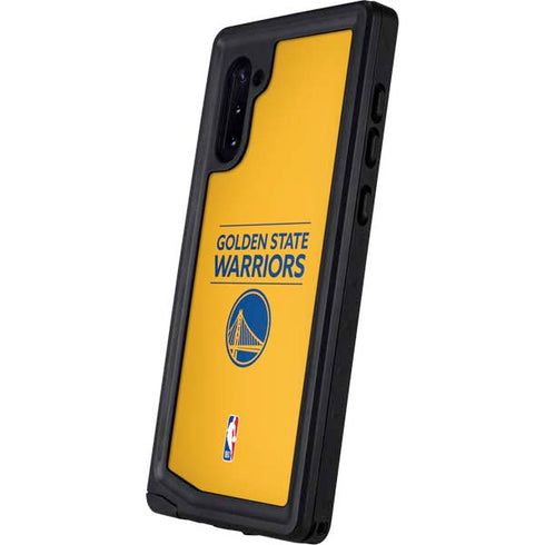 NBA Golden State Warriors Standard - Yellow Galaxy Note 10 Waterproof Case