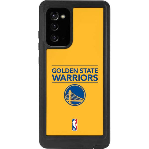 NBA Golden State Warriors Standard - Yellow Galaxy Note20 5G Waterproof Case