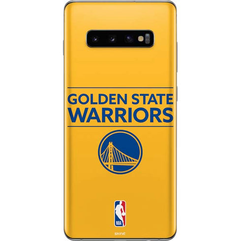 NBA Golden State Warriors Standard - Yellow Galaxy S10 Plus Skin