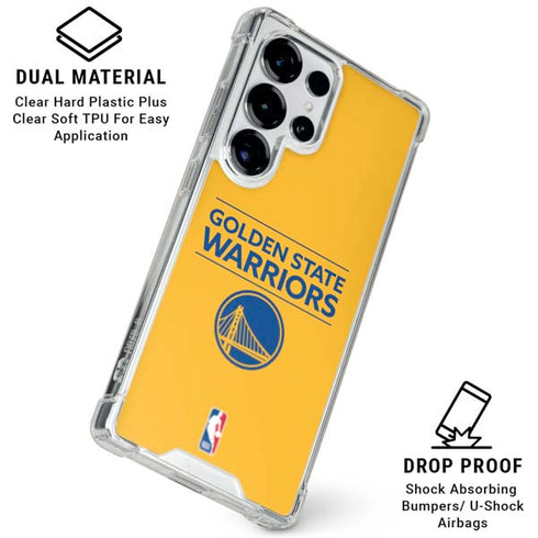 NBA Golden State Warriors Standard - Yellow Galaxy S25 Ultra Clear Case