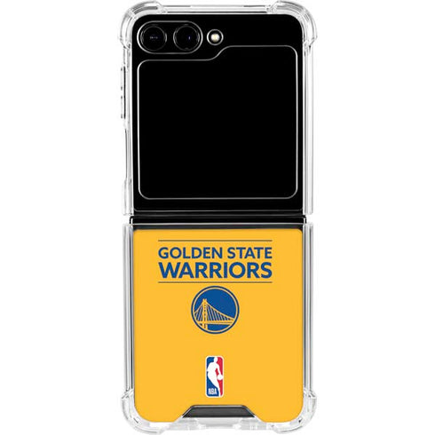 NBA Golden State Warriors Standard - Yellow Galaxy Z Flip6 Clear Case