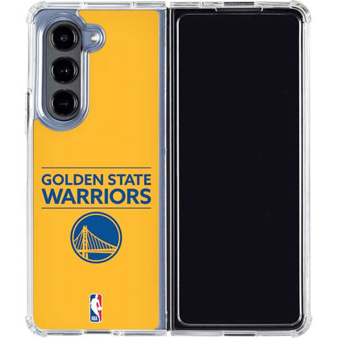 NBA Golden State Warriors Standard - Yellow Galaxy Z Fold5 5G Clear Case