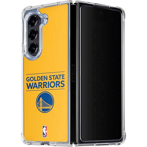 NBA Golden State Warriors Standard - Yellow Galaxy Z Fold5 5G Clear Case