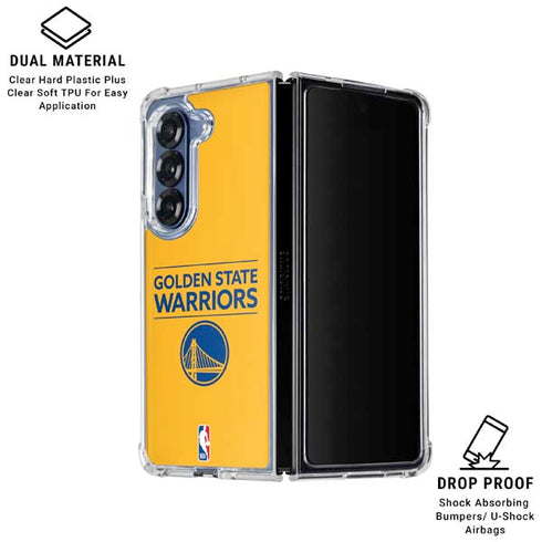NBA Golden State Warriors Standard - Yellow Galaxy Z Fold6 Clear Case