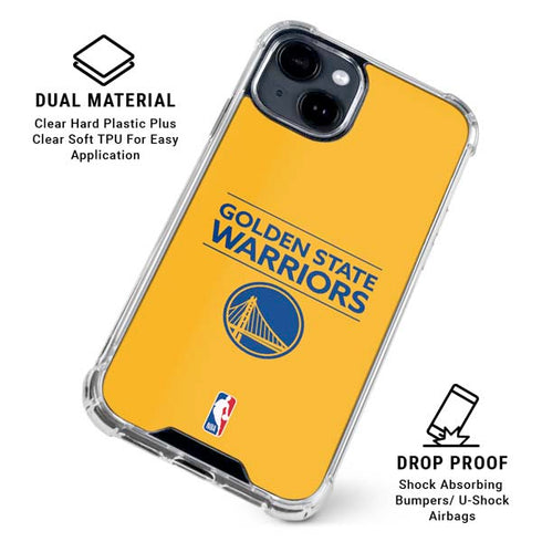 NBA Golden State Warriors Standard - Yellow iPhone 15 Clear Case