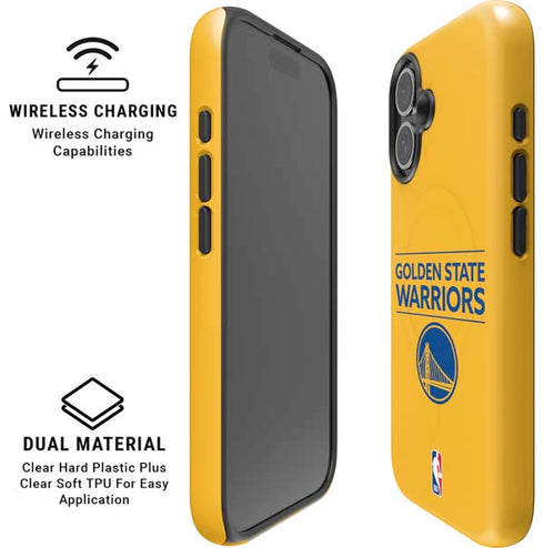 NBA Golden State Warriors Standard - Yellow iPhone 16 Plus Magsafe Impact Case