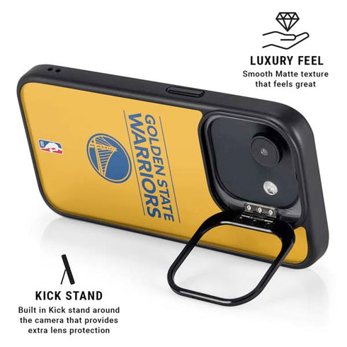 NBA Golden State Warriors Standard - Yellow iPhone 16e Kickstand Case