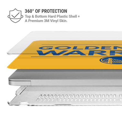 NBA Golden State Warriors Standard - Yellow MacBook Pro 15in (2016-19) Case plus Skin
