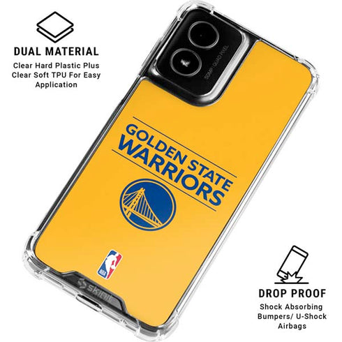 NBA Golden State Warriors Standard - Yellow Moto G Power 5G (2024) Clear Case