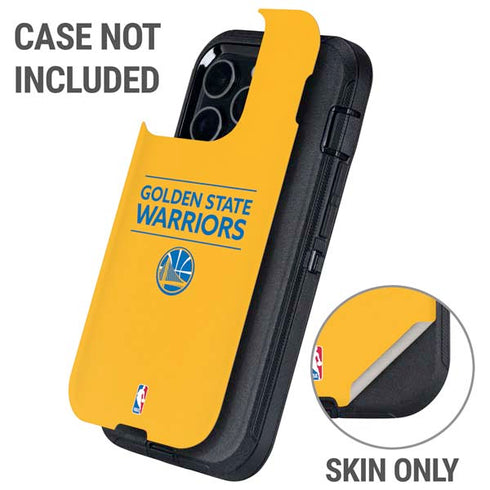 NBA Golden State Warriors Standard - Yellow Otterbox Defender iPhone Skin