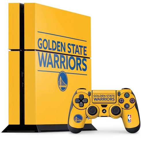 NBA Golden State Warriors Standard - Yellow PS4 Console and Controller Bundle Skin