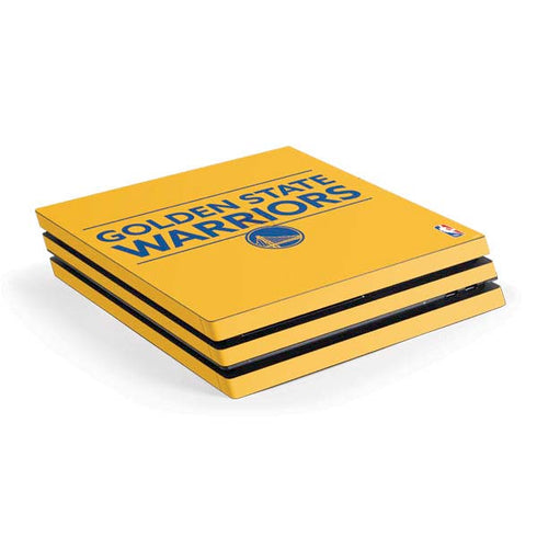 NBA Golden State Warriors Standard - Yellow PS4 Pro Console Skin