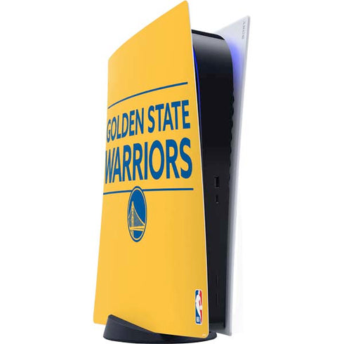 NBA Golden State Warriors Standard - Yellow PS5 Digital Edition Console Skin