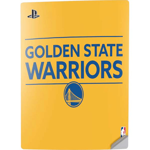 NBA Golden State Warriors Standard - Yellow PS5 Digital Edition Console Skin
