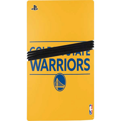 NBA Golden State Warriors Standard - Yellow PS5 Pro Console Skin